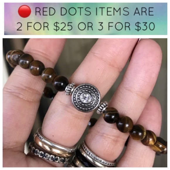 Silverskylight Jewelry - 🔴 SALE ! Tiger eye cz charm bead bracelet